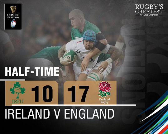 Ireland v England HT Six Nations 2019